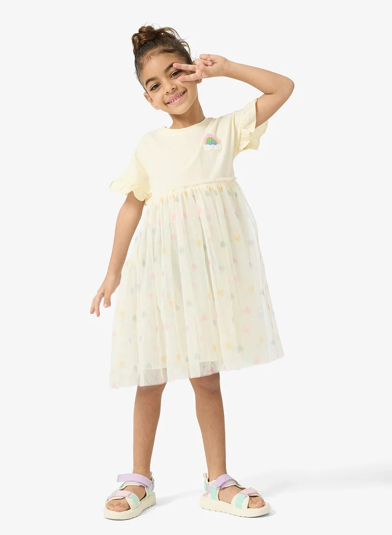 Pinata Yellow Heart Tulle Dress